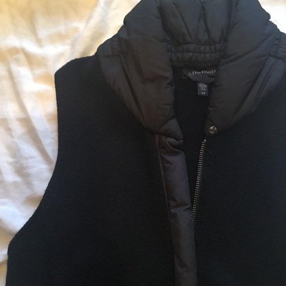 EUC Eileen Fisher Parka Trim Merino Vest S - Picture 4 of 11